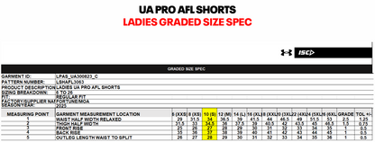 Game-Day Playing Shorts - GIRLS AFLW Style (pre-order)